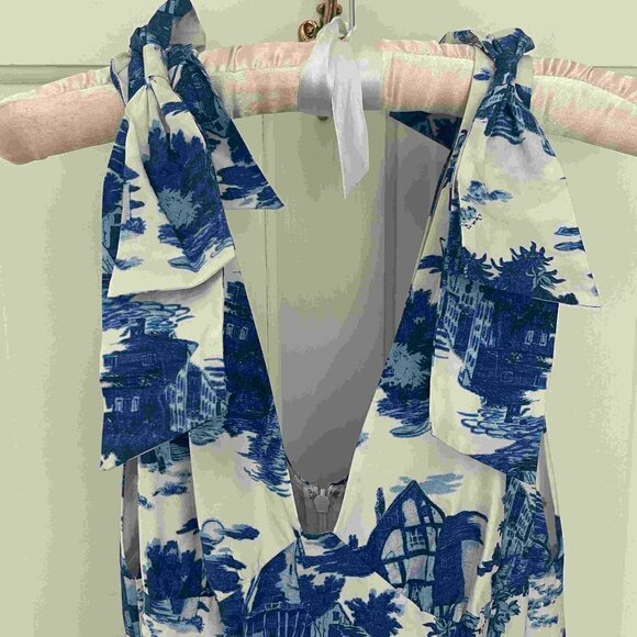 Cara Cara Natasha Dress in Venetian Story Blue - Picture 4 of 6